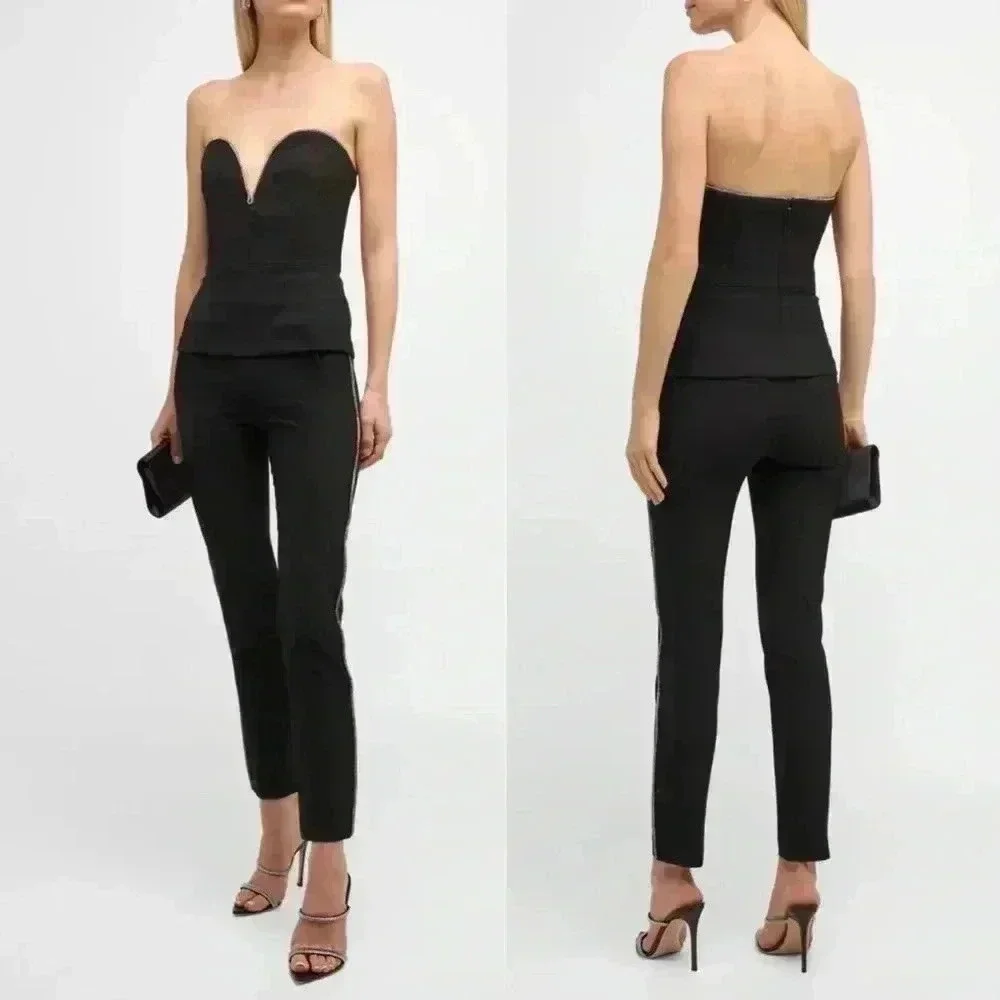 Nwt Veronica Beard Belay Embellished Slim Ankle Pants Size 10